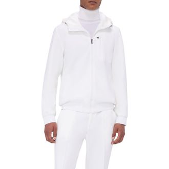 Bugatchi Hooded Long Sleeve Knit Top in Chalk at Nordstrom Rack, Size Xx-Large