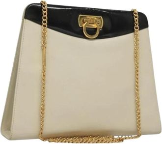 Ferragamo Pre-owned Shoulder Bag - Dames - Vintage Schoudertas - Wit - ONE Size - Leer - Vintage