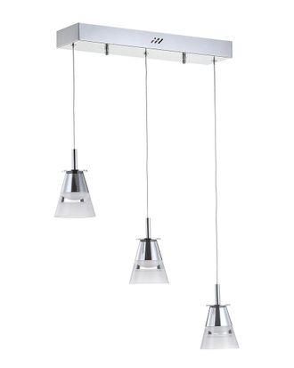 Jonathan Y Designs Jonathan Y Alain 19.5In 3-Light Adjustable Cascading Metal Integrated Led Pendant