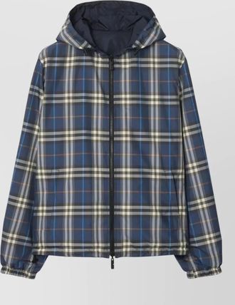 Burberry hooded reversible jacket check pattern