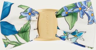 Ferragamo Women Spring print Vara bow hair clip Blue