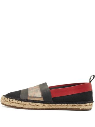 Fendi Zucca-pattern espadrilles - Black