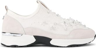 Carvela Womens Suede Fabric Tempo Jewel Sneakers - White - Size UK 4