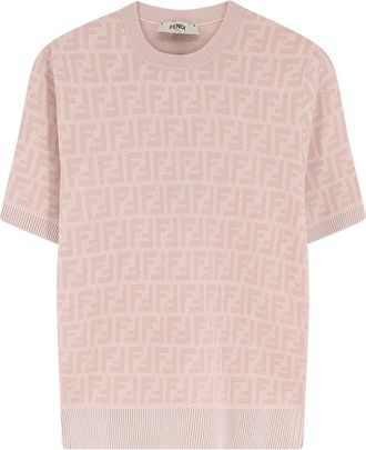 Fendi Ff Wool And Silk Sweater-Donna