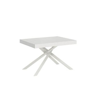 Itamoby Mesa extensible 80x120/204 cm efecto madera fresno blanco, hierro