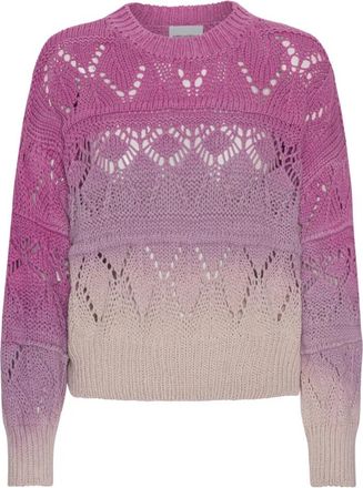 Americandreams Cassie Cotton Pullover - Dames - Ronde hals truien - Paars - L - Katoen - Truien & Vesten