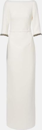 SAFiYAA Bridal Amaris embellished crêpe gown