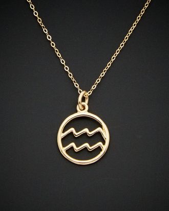 Italian Gold, Inc 14K Italian Gold Aquarius Zodiac Necklace