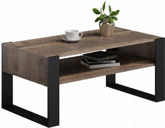 OEM Tavolino Da Caff&egrave; Kaja, Rovere Coloniale/nero, Per Il Soggiorno Della Sala Mk