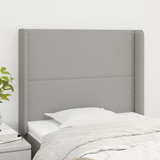 vidaXL Cabecero Con Orejas De Tela Gris Claro 93x16x118/128 Cm Vidaxl