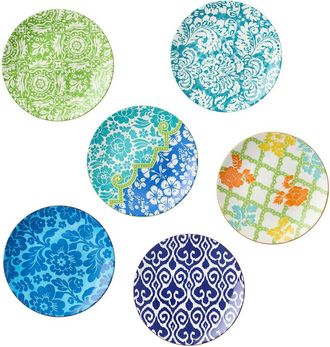 Certified International Pavillion Set Of 6 Dinner Plates