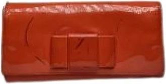 Miu Miu Pre-owned Leren Portemonnee - Dames - Vintage Accessoires - Oranje - ONE Size - Leer - Vintage