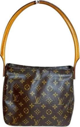 Louis Vuitton Pre-owned Monogram Canvas Shoulder Bag - Dames - Vintage Schoudertas - Bruin - ONE Size - Vintage