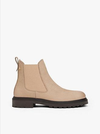 Tommy Hilfiger Leather Cleat Chelsea Boots
