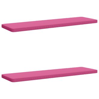 vidaXL Cuscini Per Panchina A 2 Pezzi Vught 2 Pz 100% Poliestere Rosa Vidaxl