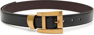 Versace Glossed Leather Belt - Black - (UK 16 / Xxl)