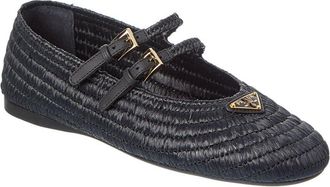 Prada Logo Crochet Ballerina Flat
