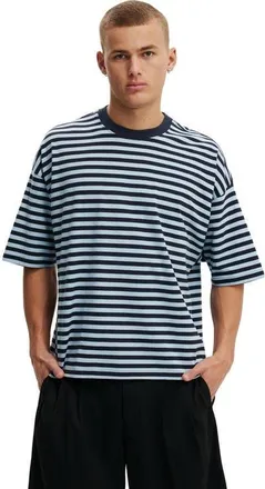 Cotton On Mens Cropped Fit T-Shirt in True Navy Powder Blue at Nordstrom, Size Xx-Large