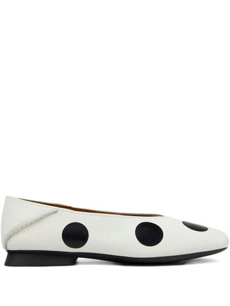 Camper Casi Myra polka-dot ballet flats - Bianco