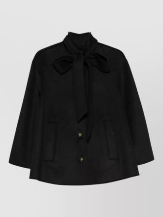 Zimmermann wool pussy-bow single-breasted coat