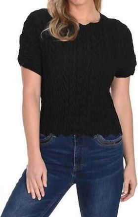 Frank Lyman Design Woven Top In Black