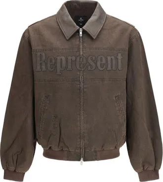 Represent Brown Cotton Mens Bomber