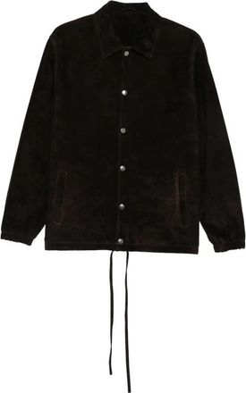 Giorgio Brato Gu 27F24003Bcsd - Heren - Leren en Su&egrave;de Jassen - Bruin - XL - Su&egrave;de - Jassen
