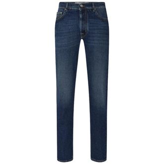 Jacob Cohen Slim Fit Jeans, male, Blue, W35, Bard Cotton Jeans with Gold Stitching