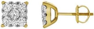 LuvMyJewelry Lab Grown Diamond Cluster Stud Earrings in 14K Yellow Gold at Nordstrom Rack