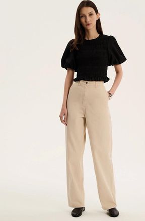 Omnes Womens Nicolla Top in Black - Size: 10