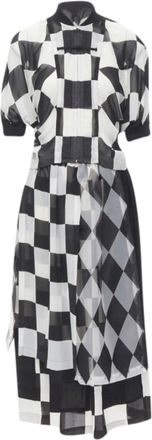Comme Des Gar&ccedil;ons Comme des Garcons chessboard checkered bomber skirt