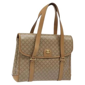 Celine Pre-owned Handbags, female, Beige, Size: ONE SIZE Pre-owned Vintage macadam handbag