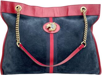 Gucci Pre-owned Gucci Large Web Suede Rajah Tote Ladies 537219 493075