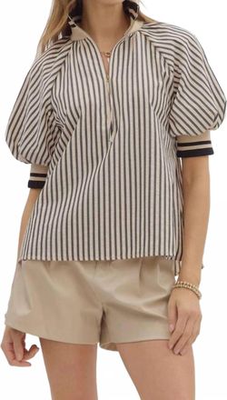 Entro Striped Notion Blouse In Multi