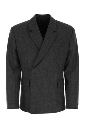 Prada Melange Dark Grey Wool Blazer