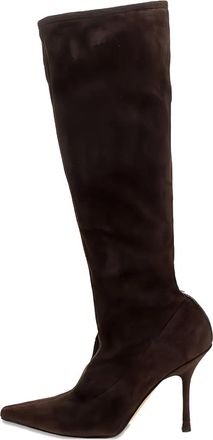 Jimmy Choo London Stivali a punta con altezza al ginocchio 105mm - Marrone