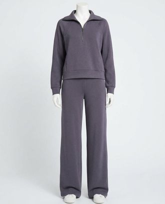 Spanx Air Essentials Wide Leg Pant In Purple Storm
