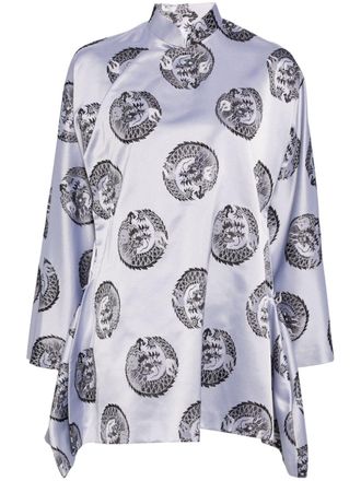 Comme Des Gar&ccedil;ons embroidered dres - Grey