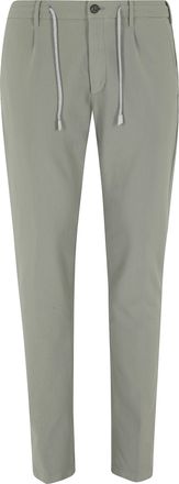 Eleventy Green Drawstring-Band Cotton-Blend Jogger Pants