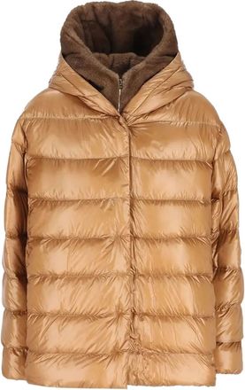 Herno Brown Quilted Hood Jacket