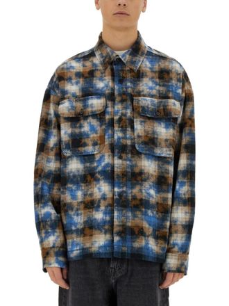 Palm Angels Multicolor Oversized Plaid Shirt