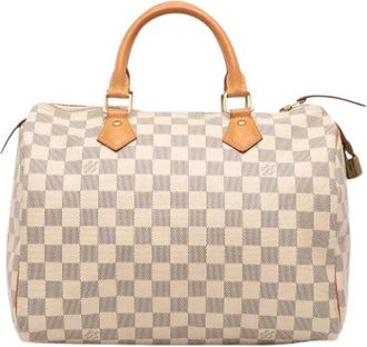 Louis Vuitton Pre-owned Handbags, female, White, Size: ONE SIZE Pre-owned Fabric Travel Bag