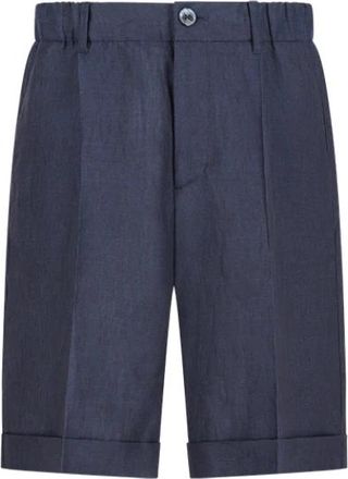 Herno Shorts Tasche allamericana - Heren - Korte Broeken - Blauw - M - Korte Broeken