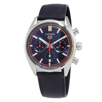 Tag Heuer Pre-owned Tag Heuer Carrera Chronograph Automatic Blue Dial Mens Watch CBN201D.FC6543
