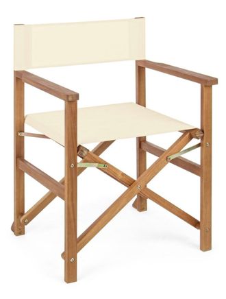 BIZZOTTO Silla de director en madera y poli&eacute;ster natural