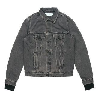 Off-white Denim Distressed Jacket Black OMYE019R19C270120888
