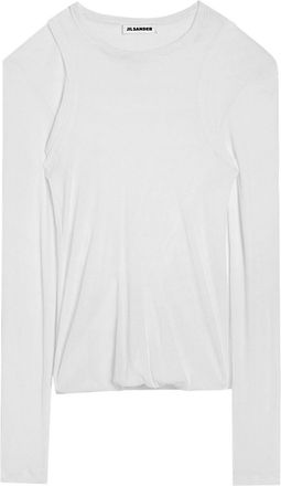 Jil Sander crew-neck T-Shirt - women - Cotton - 36 - White