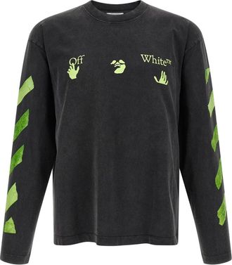 Off-white Bacco Arrow Skate Long Sleeve T-Shirt - Heren - Longsleeves - Zwart - M - Katoen - Tops
