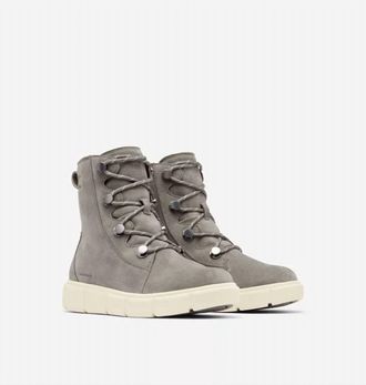 Sorel Womens Explorer 3 Joan Boots In Quarry/chalk