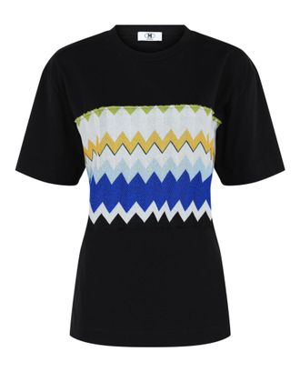 M Missoni Lame Zig Zag Panel T-Shirt